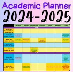 Calendar Planner (2024-2025 Academic Year)