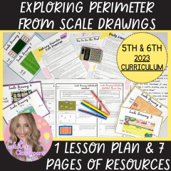 Exploring Perimeter from Scale Drawings 5th & 6th  (1 Maths Lesson Plan & Activities/Resources)