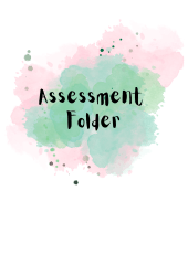 Assessment Folder Cover Page with Guidelines