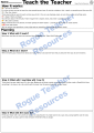 Mash > 3rd / 4th Class > Teach the Teacher Template Worksheet Student ...