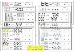 1-10 Addition within 20 Activity Sheets