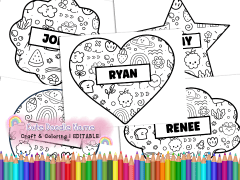 Cute Doodle Name - Craft & Coloring | EDITABLE