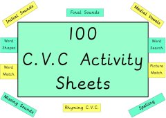 100 C.V.C. Activity Sheets