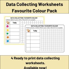 Data Collecting Worksheets - Favourite Colours Pack