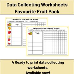 Data Collecting Worksheets - Favourite Fruit Pack