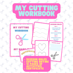 My Cutting Workbook - Scissors Rules, Rhyme, 12 Activities and a Certificate