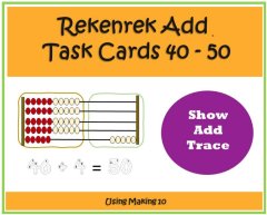 Rekenrek Addition 40 to 50 using bonds to 10