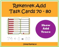 Rekenrek Addition 70 to 80 using bonds to 10