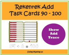 Rekenrek Addition 90 to 100 using bonds to 10