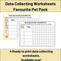 Data Collecting Worksheets - Favourite Pet Pack
