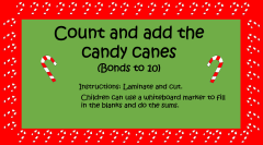 Count the Candy Canes - number bonds to 10