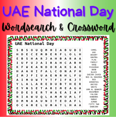 UAE National Day - Word Search & Crossword