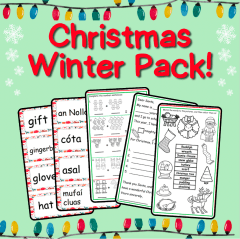 Christmas- / An Nollaig- / Winter-themed Mega Pack! (Flash Cards, Maths, Writing, & much more!)