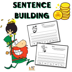 Sentence Building - Cut and Paste Sentences For St.Patrick's Day