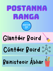 Classroom Jobs Gaeilge / Postanna Ranga