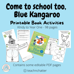Back to school too, Blue Kangaroo Book Activities