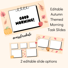 Editable Autumn Morning Slides