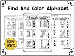 Alphabet Activities Find and Color