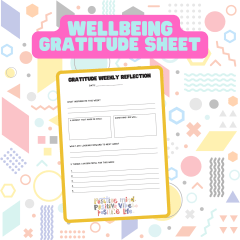 Wellbeing Gratitude Sheet