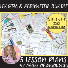 Metric System: Units of Length Measurement & Perimeter Bundle 5th & 6th (5 Lesson Plans & 42 Pages of Activities/Resources)