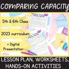 Comparing Capacity Maths Lesson Plan│Hands-on Activities & Worksheets│5th/6th Class
