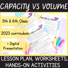 Capacity VS Liquid Volume Maths Lesson Plan│Hands-on Activities & Worksheets│5th/6th Class