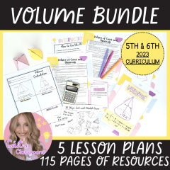 Volume Bundle│5-Day Unit│Maths Lesson Plans, Worksheets, Games & Activities 5th/6th Class