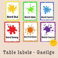 Group/ Table labels - Gaeilge