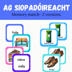 AG SIOPADÓIREACHT Memory match- 2 versions