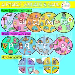 Alphabet Spot Visuals + Matching Game