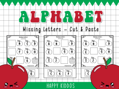 About Alphabet Missing Letters - Cut & Paste Graphic