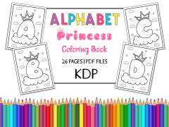 Alphabet Princess Coloring Book & Pages for Kids