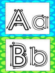 Alphabet letter formation cards