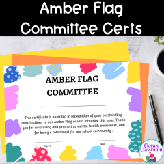 Amber Flag Committee Certificates for the End of the Year