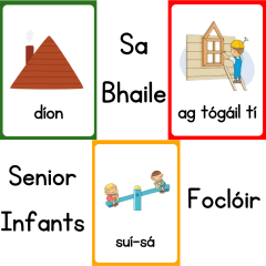 Sa Bhaile Foclóir Flashcards Senior Infants