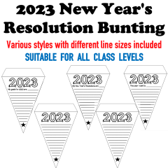 2023 New Years Resolution Bunting