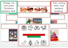 Christmas Cut and Paste Sentence Book