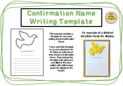 Confirmation Name Writing Template