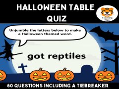 Halloween Table Quiz