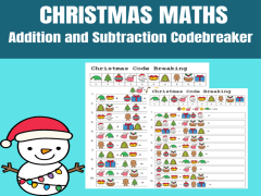 Christmas Maths-Add and Subtract Codebreaker