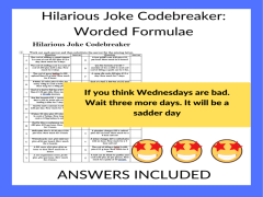 Maths Joke Codebreaker- Worded Formulae