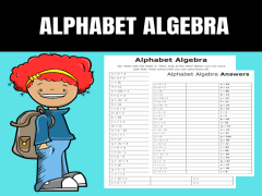 Algebra Puzzle- Alphabet Algebra Puzzle