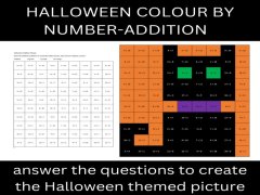 Halloween Maths- Colour by Number Addition to 20
