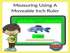 Boom Cards-Measuring Using A Moveable Inch Ruler
