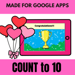 Counting up to 10 Valentines Balloons| Valentines Day Google Slides