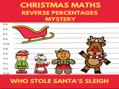 Christmas Maths Mystery- Reverse Percentages