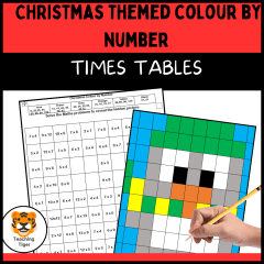 Christmas Themed Colour by Number-Times Tables