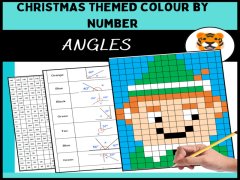 Christmas Themed Maths Colour By Number-Angles