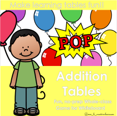 Addition Tables POP Games