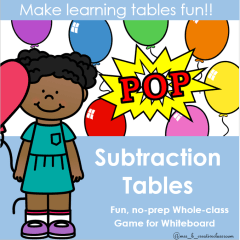 Subtraction Tables POP Games